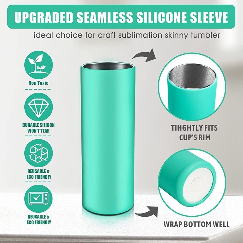 10 PCS Silicone Bands for Sublimation Tumbler S,L for Wrapping Cups  Reducing Ghosting Elastic Sublimation Paper Holder R 