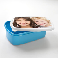 Sublimation Plastic Lunch Box With Premium Metal Insert [Colour: Light Blue]