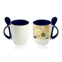 11oz Spoon Mugs [Colour: Blue]