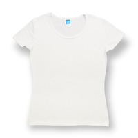 White Ladies Polyester Sublimation T-Shirts